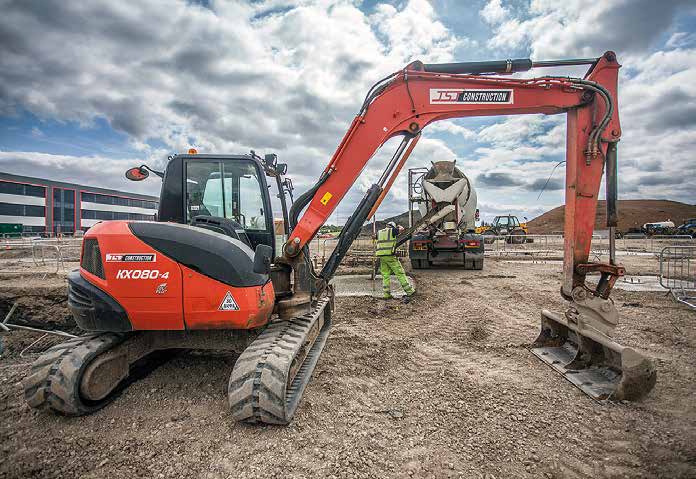 Groundworks underway for the construction of Unit 3