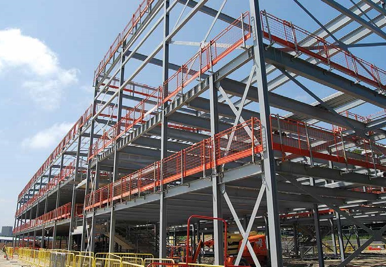 The main building is approximately 80m long