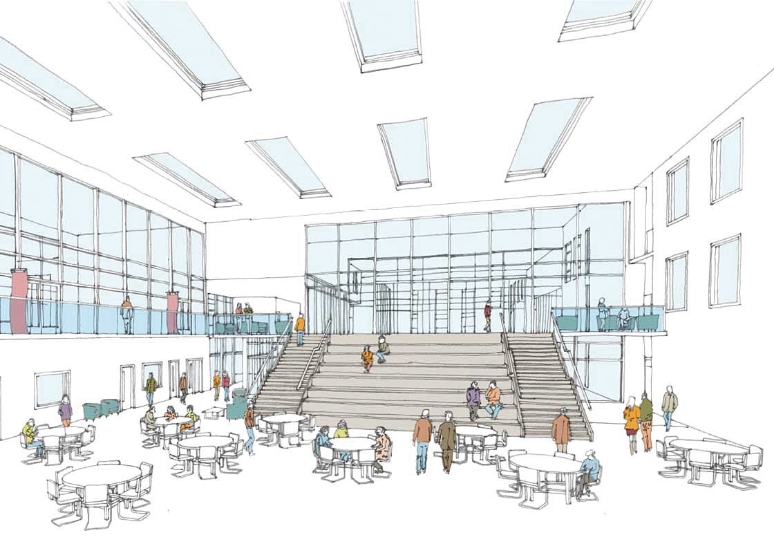 Impression of the completed dining area