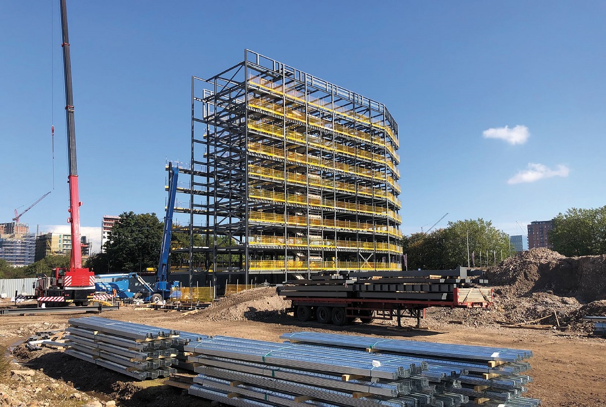 The former industrial site in Salford is being converted into a prestigious residential development