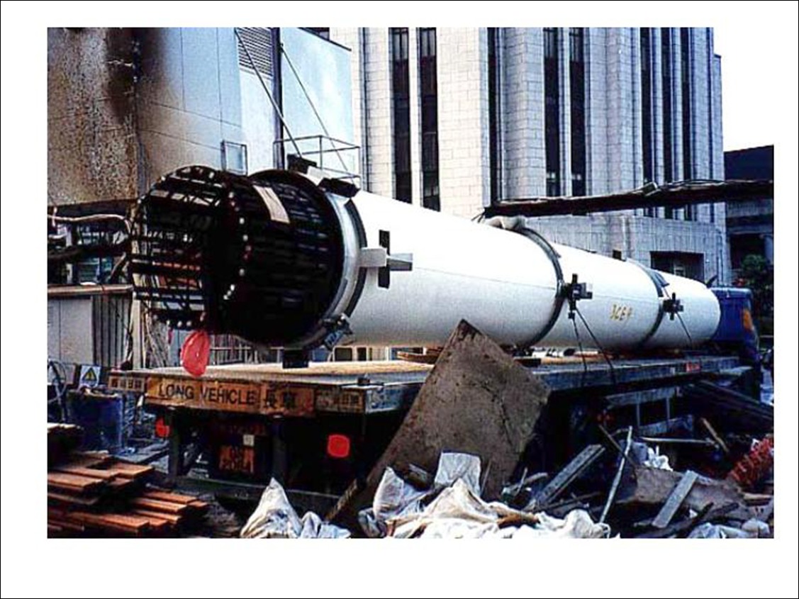Reinforced hollow section arriving on site
