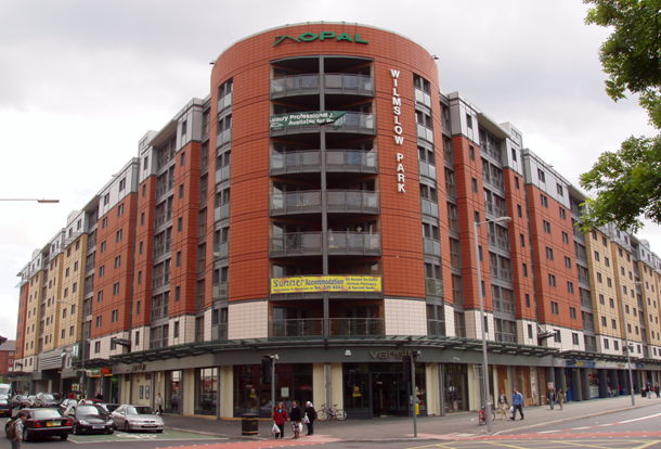 Typical podium structure in which seven storeys of residential units are supported on a composite structure frame below&lt;Br&gt;&#39;&#39;(Image courtesy of The Design Buro, Rollalong and Ayrshire Framing)&#39;&#39;