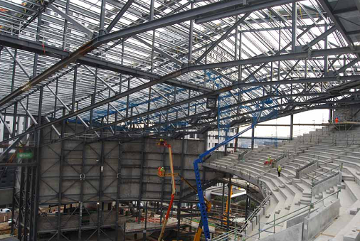 Roof and seating at the Firstdirect Arena, Leeds