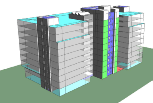 Dynamic thermal simulation model, One Kingdom Street, London. (Image courtesy of AECOM)
