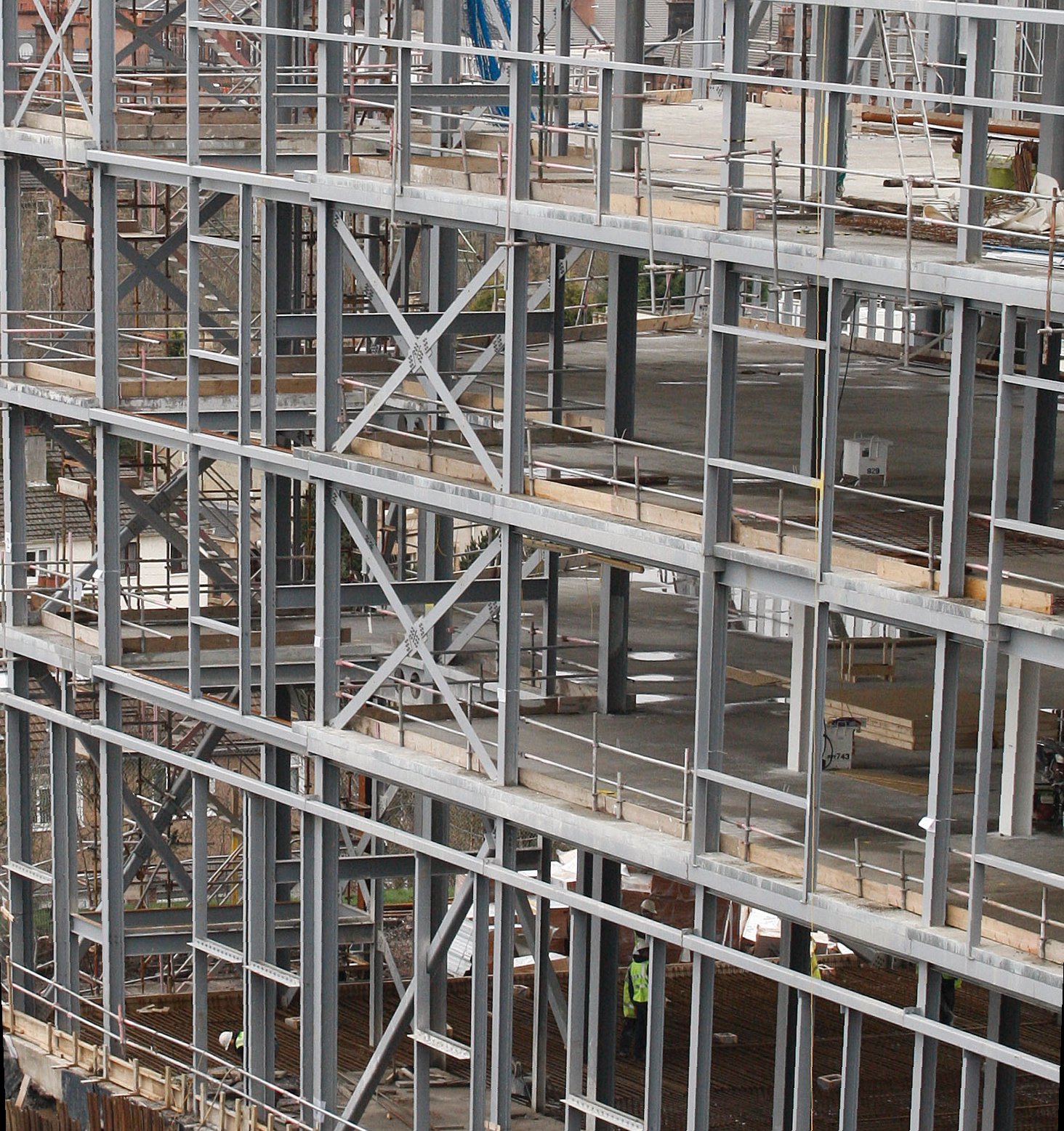 Typical bracing in a multi-storey braced frame