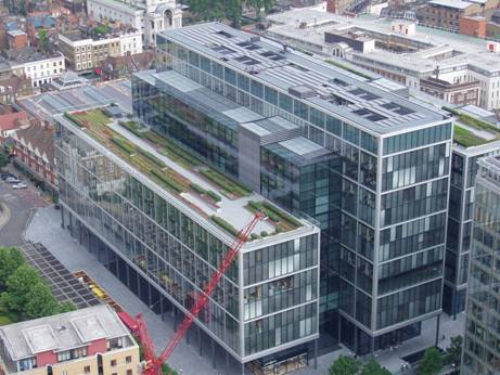 Bishop's Place, London - 12 storey office building with a steel frame and incoporating renewable energy technologies