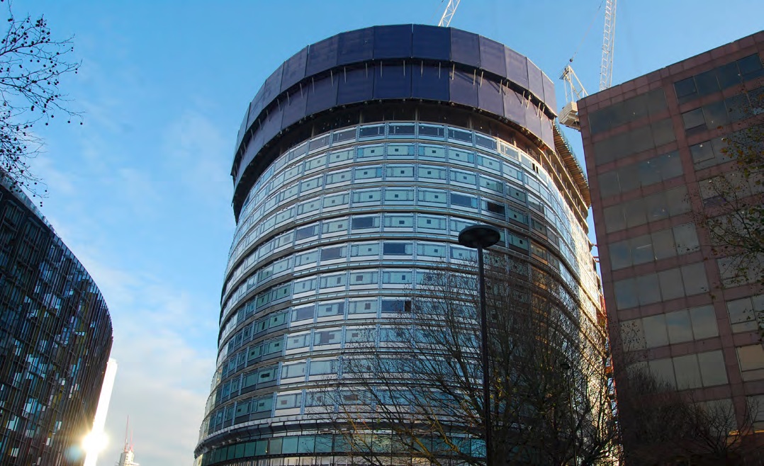 The project nears completion with only the steel roof to be erected
