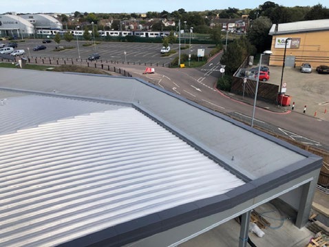 As well as erecting the main frame, Border Steelwork Structures also installed the wall and roof cladding