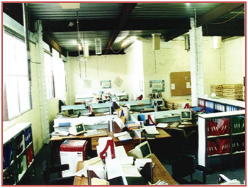 The Cardington frame before an office fire test