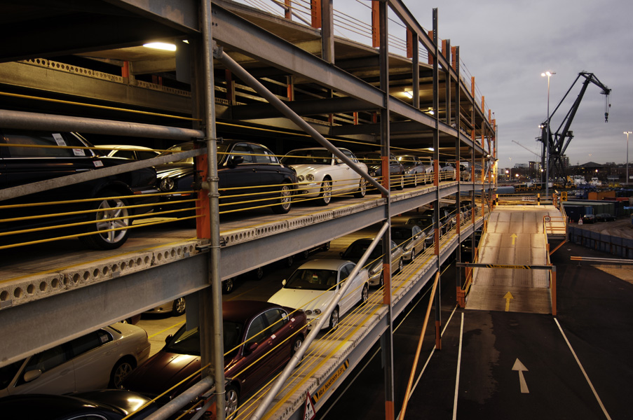 Temporary steel-framed car park, Southampton Docks&lt;Br&gt;&#39;&#39;(Image courtesy of Bourne Parking Ltd.)&#39;&#39;