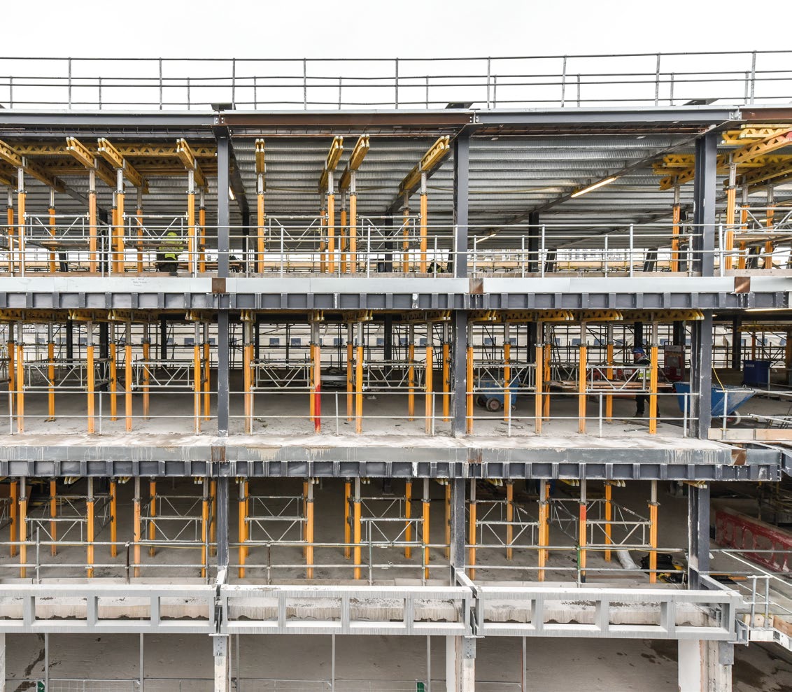 Steelwork is providing the building with new internal floors