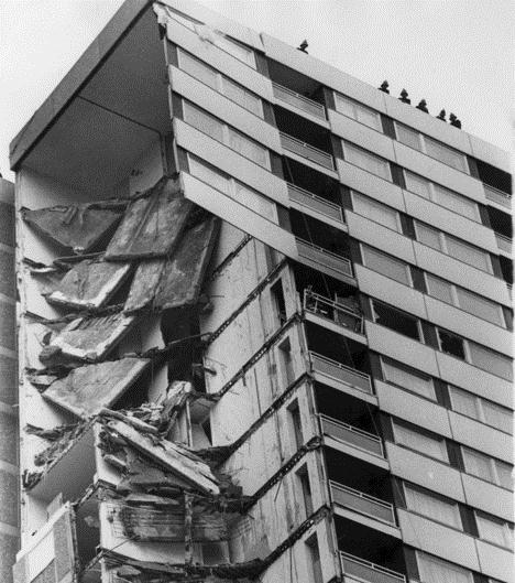 Ronan Point 1968 - Partial collapse of a concrete structure due to a gas explosion