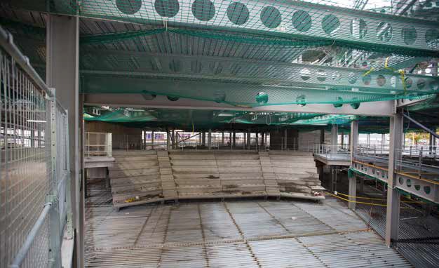 The centrally positioned 450 seat auditorium