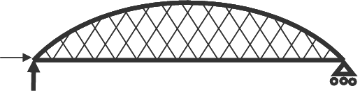 Tied arch with cross hangers