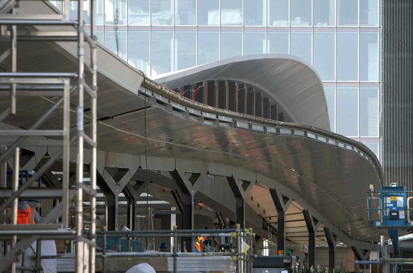 Kalzip clad prefabricated cassettes form the station’s undulating roof
