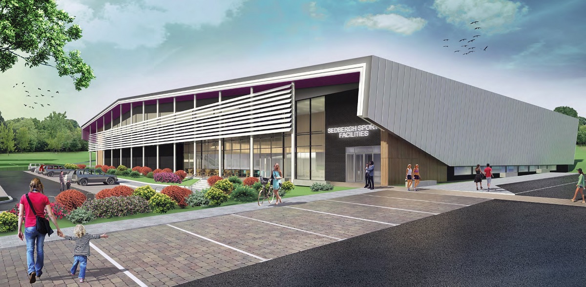 A covered walkway will extend along the front elevation