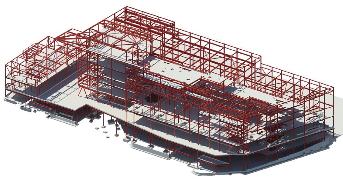 Model showing the scheme’s complex layout and numerous levels