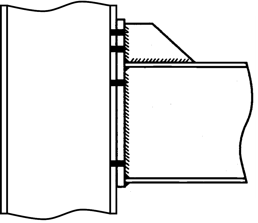 Stiffened extended end plate