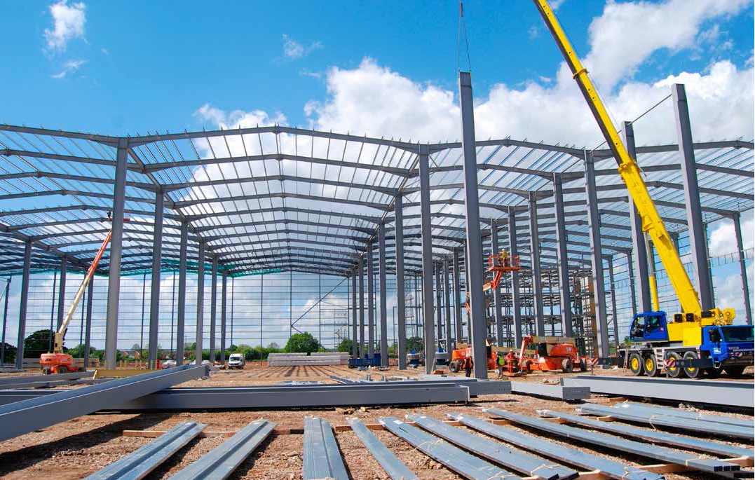The huge distribution centre takes shape