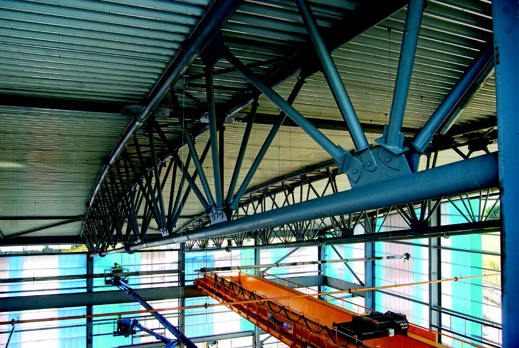 Roof trusses were fabricated from CHS members as they are less likely to collect dust