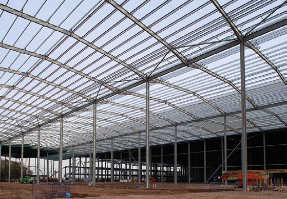 The low bay areas have impressive spans up to 34m-wide