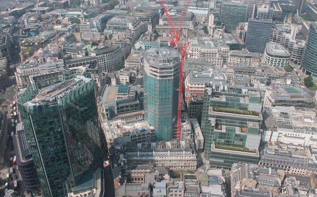 One Angel Court is located within the Bank of England conservation area