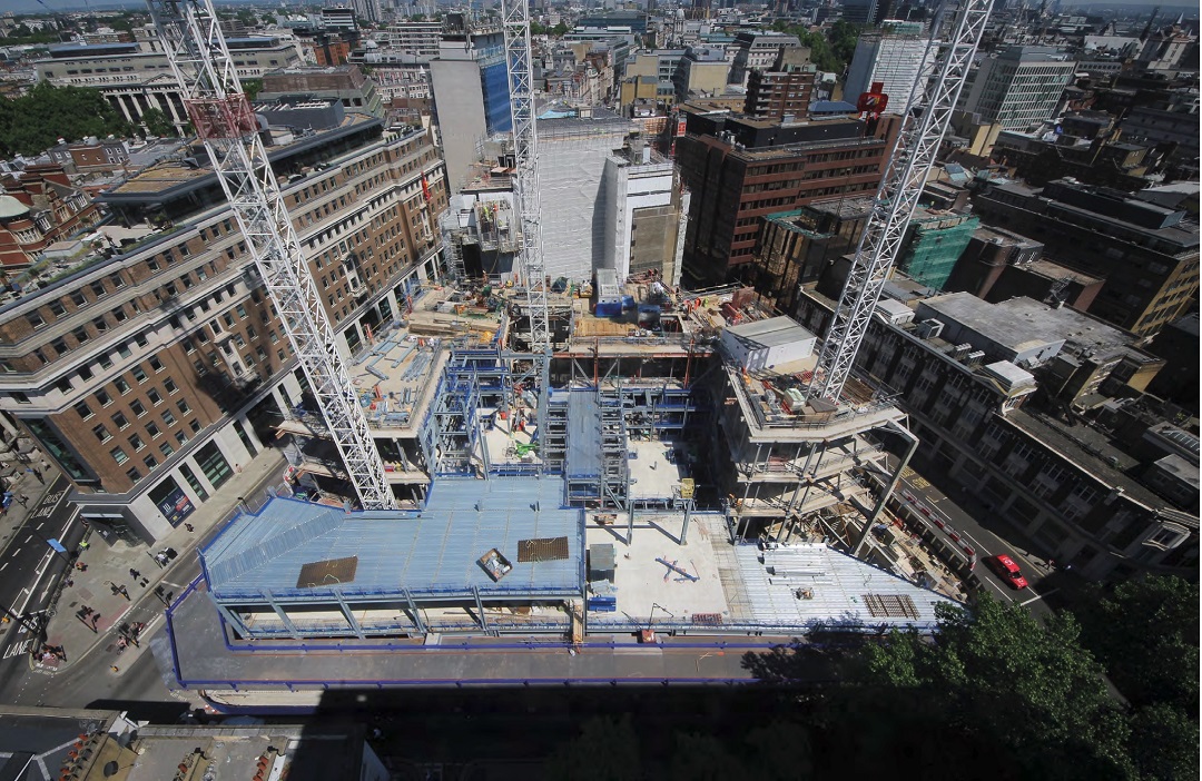 How the steel erection looked last May