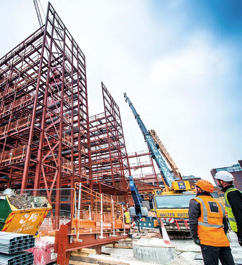 The outer tips are slightly lower at seven-storeys high