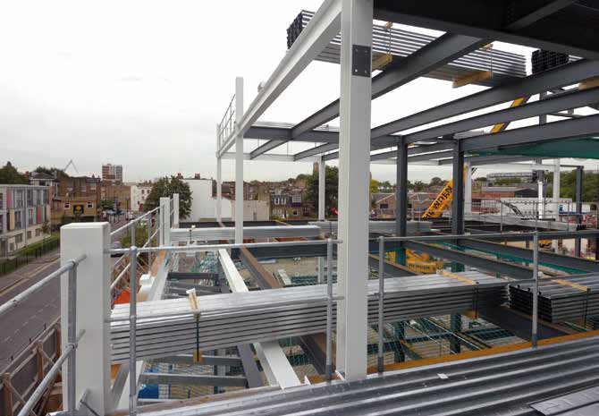 Because of the proximity of roads much of the intumescent fire protection has been done offsite