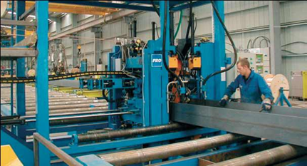 A fabrication factory for structural steel