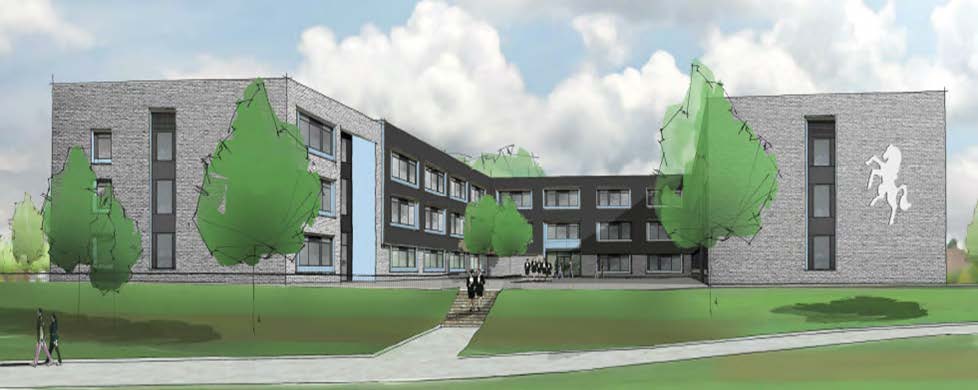 The U-shaped school will enclose a courtyard