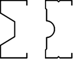 Typical cross-sections of acoustic studs