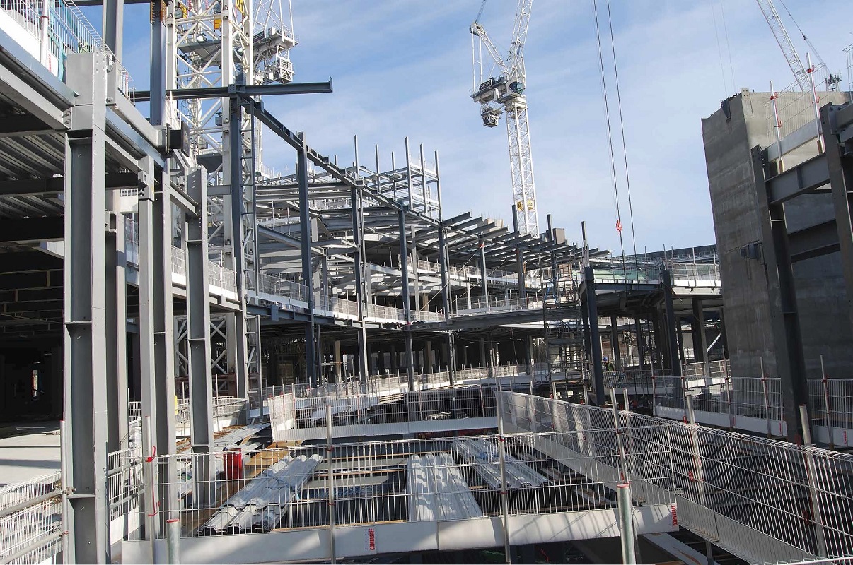 The main retail mall, which sits above a car park
