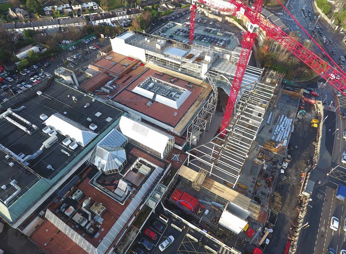 Aerial view of the Frascati Shopping Centre