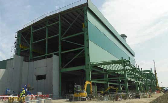 Cladding systems are installed to the turbine hall