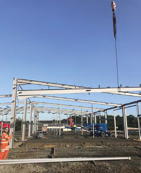 Steel erection commenced once lockdown restrictions were eased last summer