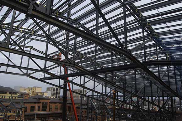 The longest roof truss is 72m long