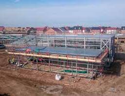 The school is a mixture of one- and two-storey elements