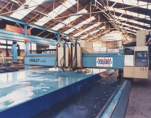 An example of a CNC plasma cutting, marking and drilling machine (Image courtesy of Mabey Bridge Ltd.)