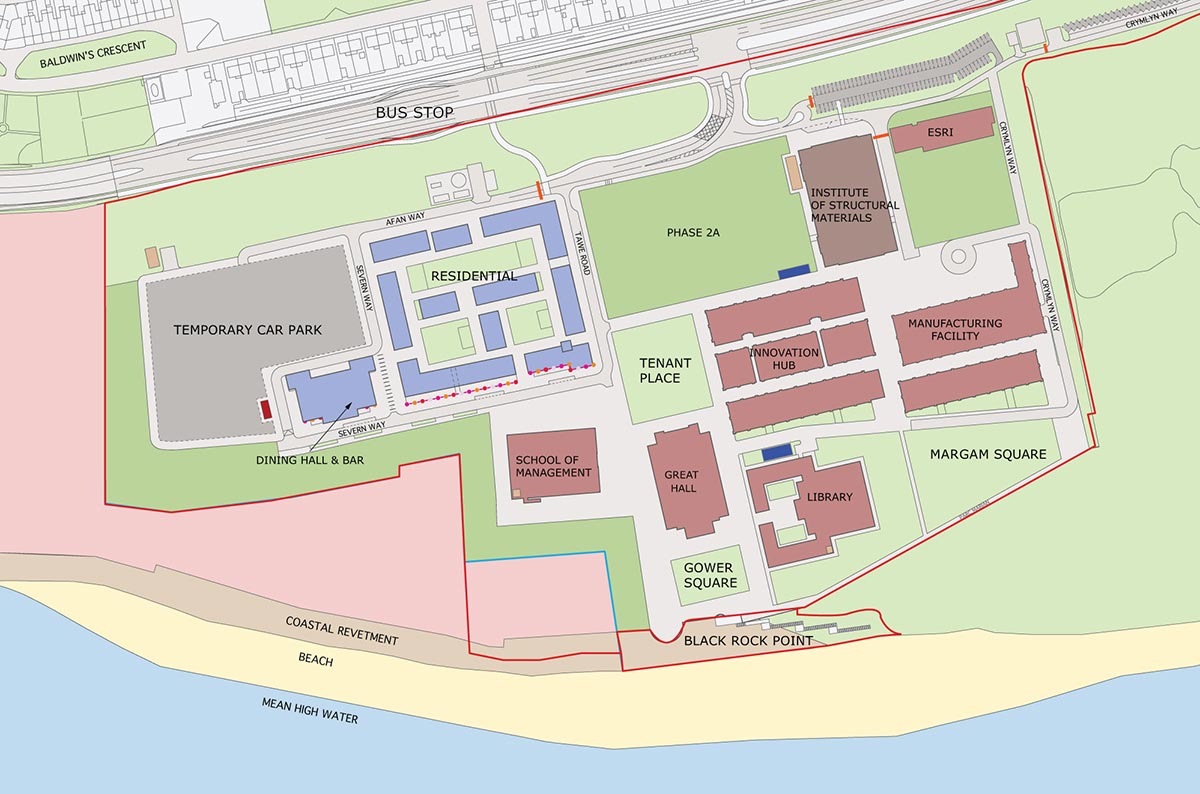 Site plan of campus