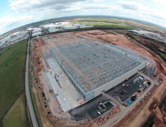 The Bardon site takes shape with the Amazon warehouse