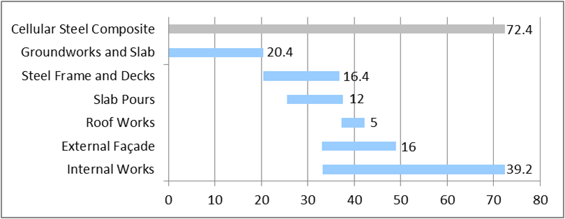 Building 2: Cellular steel composite frame programme