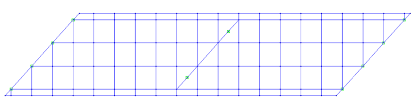 Orthogonal mesh for larger skew. (skew more than 20°)