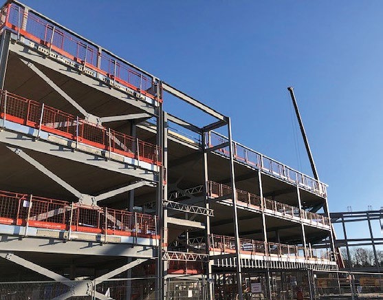 Strategically placed bracing provides the stability