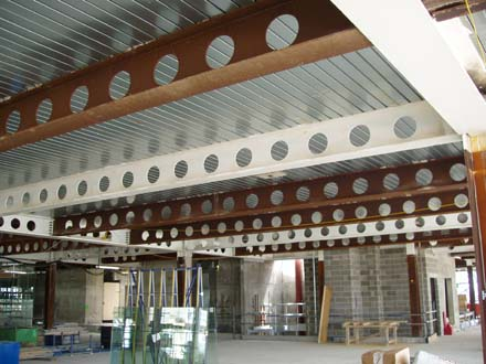 An example of long-span cellular beams