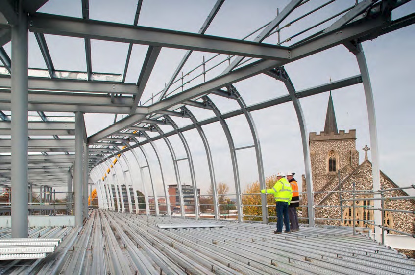 Offices occupy the top floor