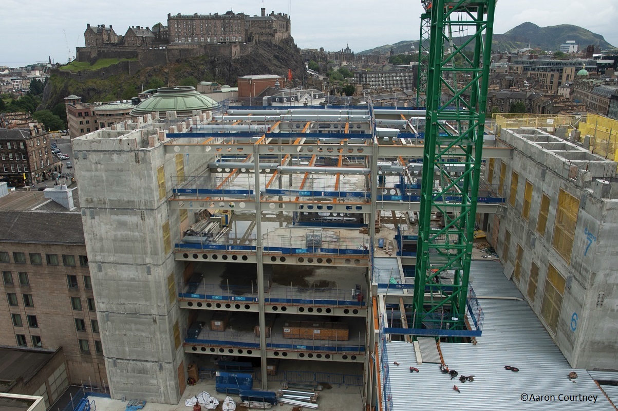 Some of the offices will have views of Edinburgh Castle