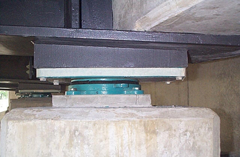 A typical bridge bearing