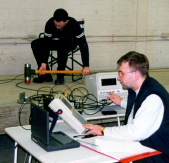 Typical instrumented hammer test