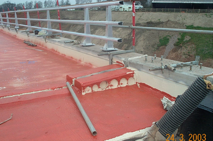 Waterproofing and bridge deck detailing around an expansion joint M6 Toll Bridge 501
